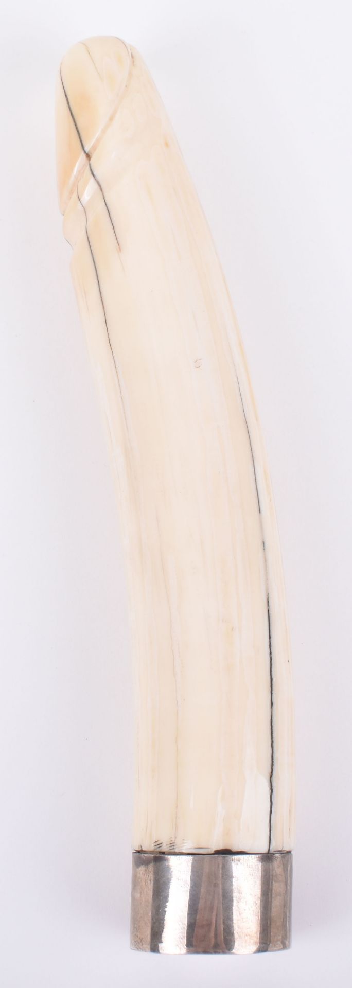 ^A 19th century carved ivory phallus erotica figure