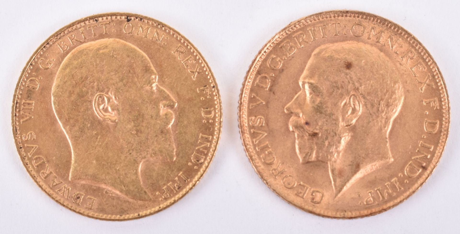 Edward VII, Sovereign 1910, George V Sovereign 1914