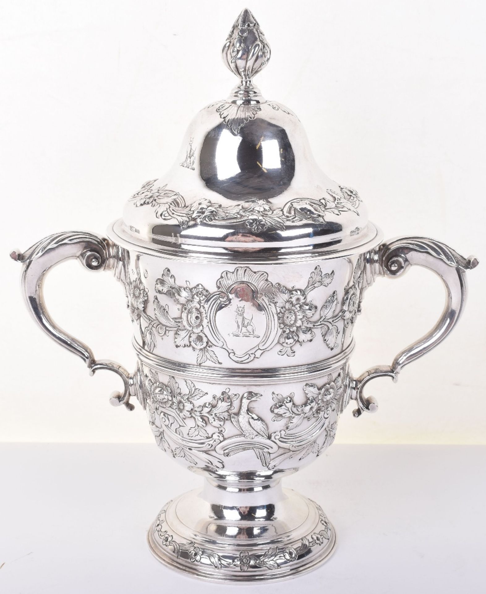 An Irish George III silver trophy cup and cover, William Townsend, Dublin 1771