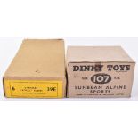 Two Dinky Toys Empty Trade Boxes