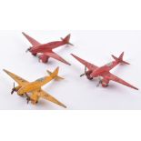 Three Dinky Toys 60g Light Racers Aircraft