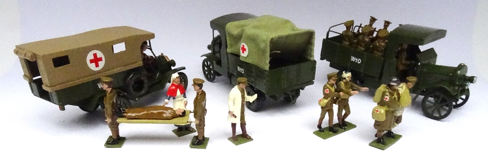 Toy Army Workship WWI BS180 Model T Ford Ambulance with Driver and Medics - Image 6 of 7