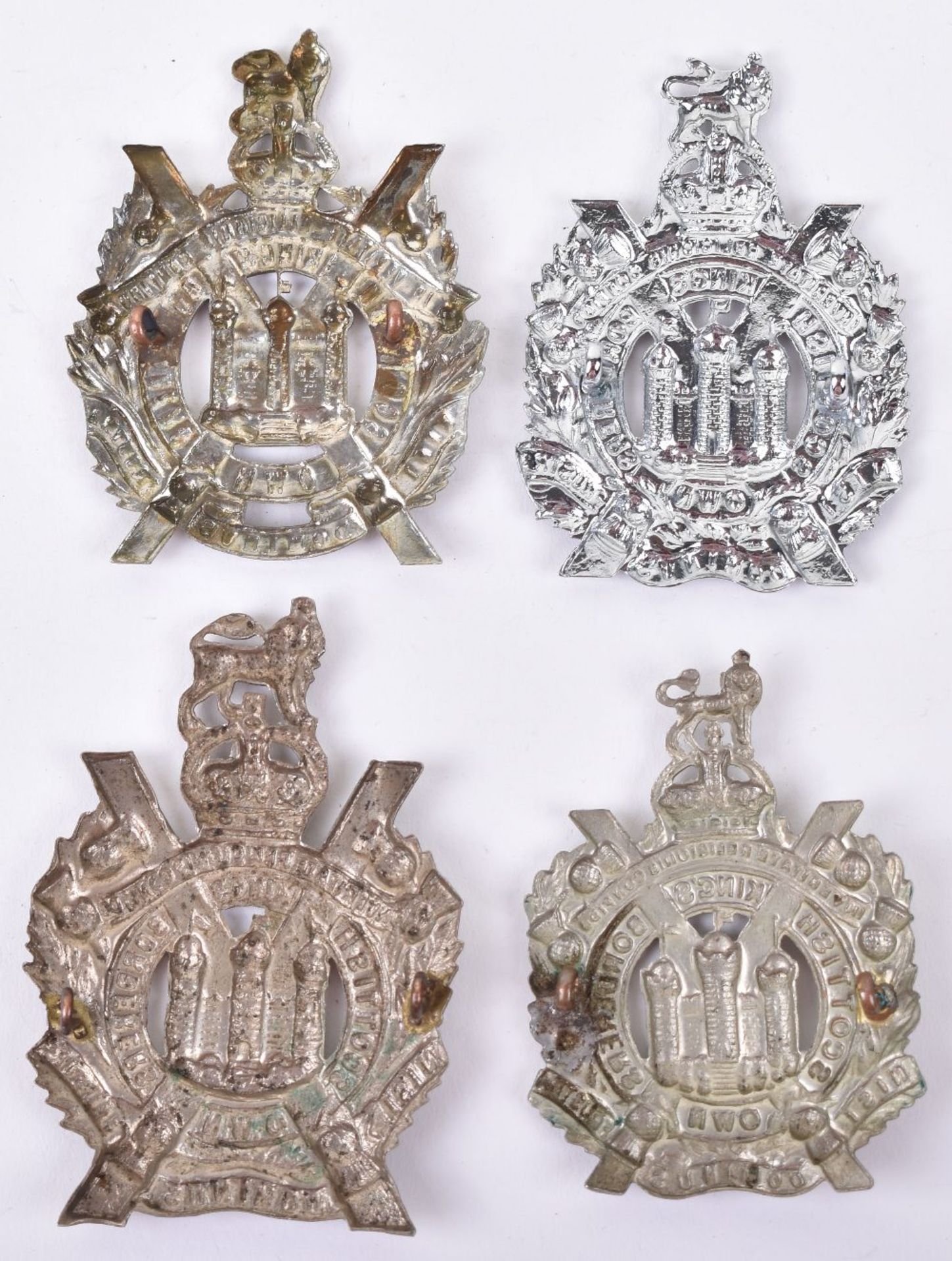 4x Post 1902 Kings Own Scottish Borderers Glengarry Badges - Image 2 of 2