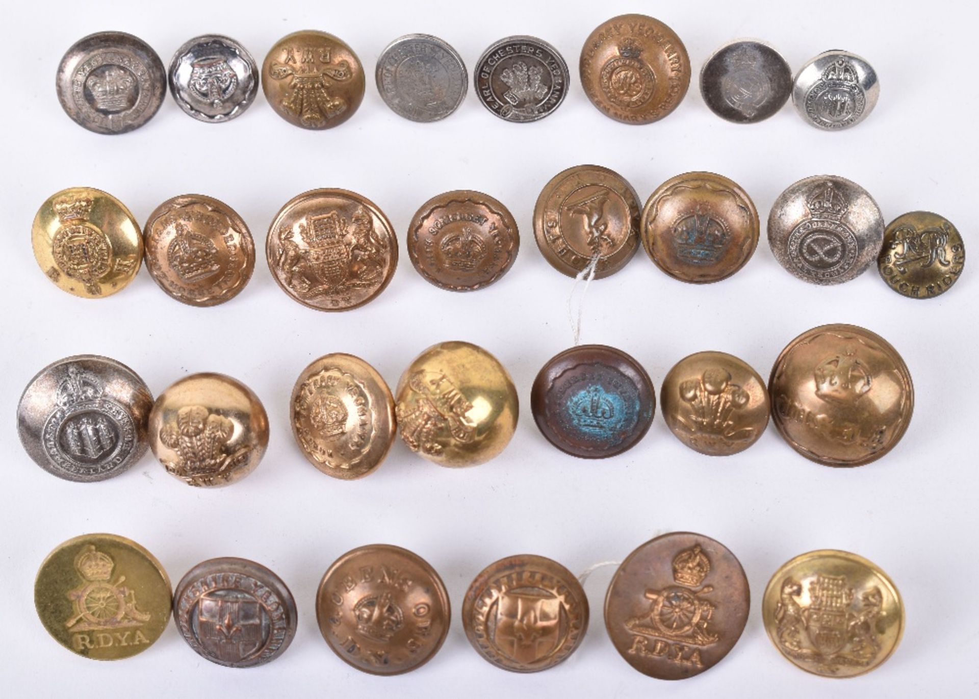 29x British Yeomanry Tunic Buttons