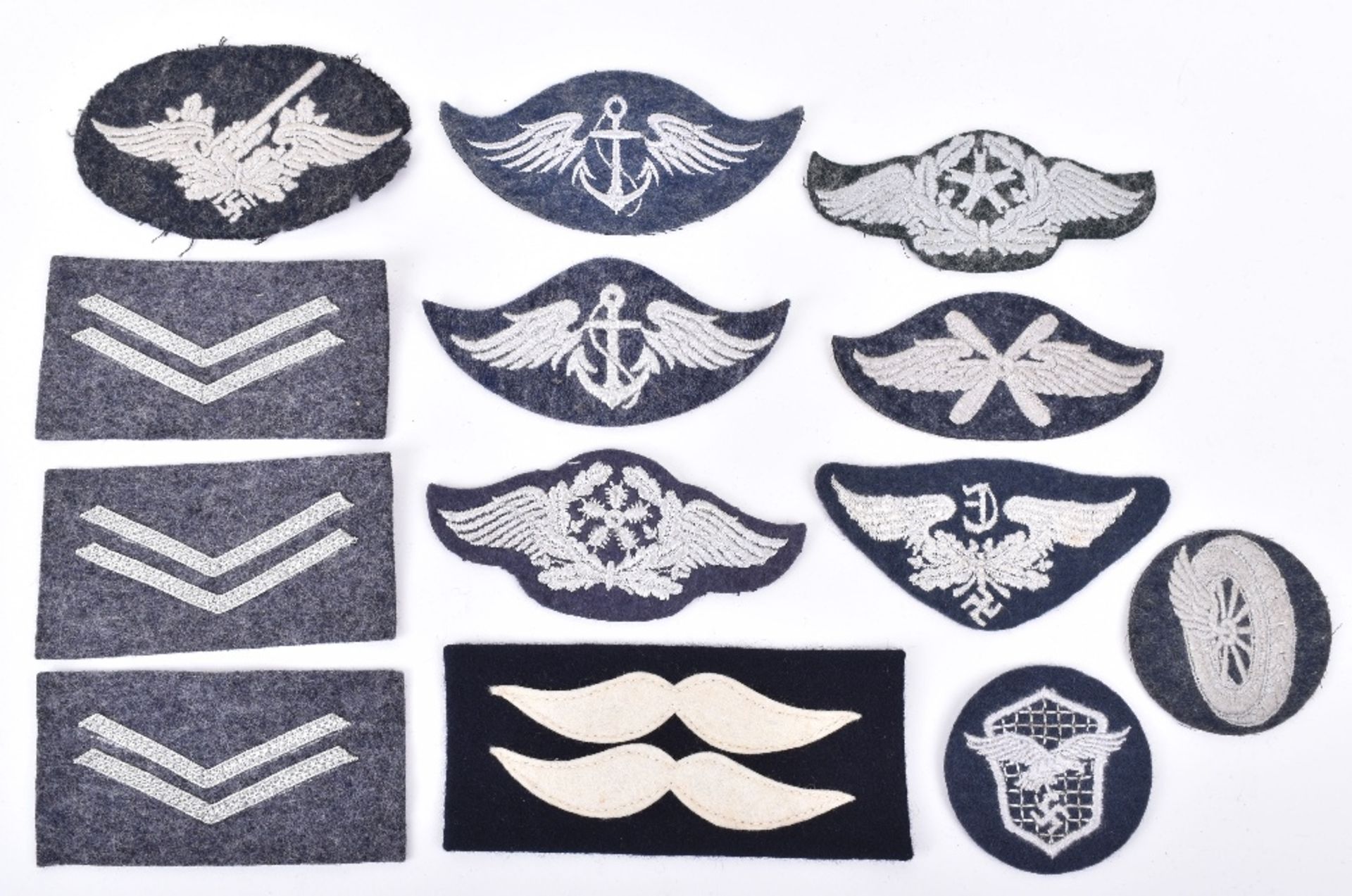 Grouping of WW2 German Luftwaffe Trade / Rank Insignias