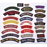 Grouping of Corps Cloth Shoulder Titles