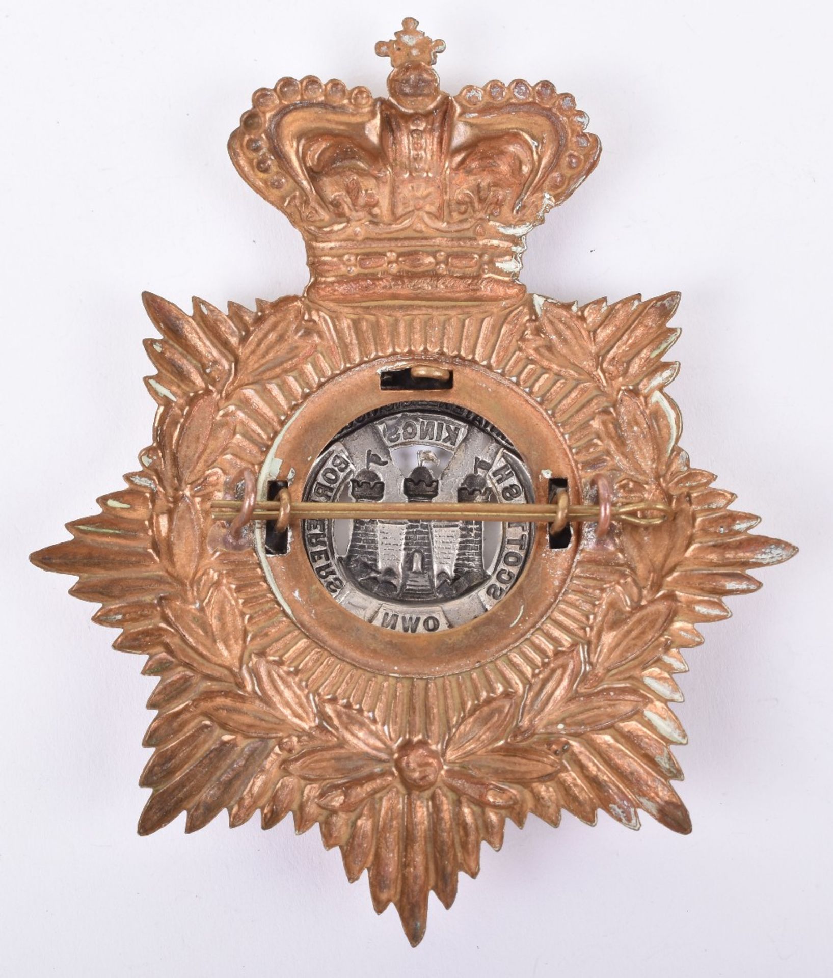 Victorian Kings Own Scottish Borderers Other Ranks Helmet Plate - Image 2 of 2