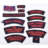 Selection of Royal Marines / Royal Marines Commando Cloth Shoulder Titles