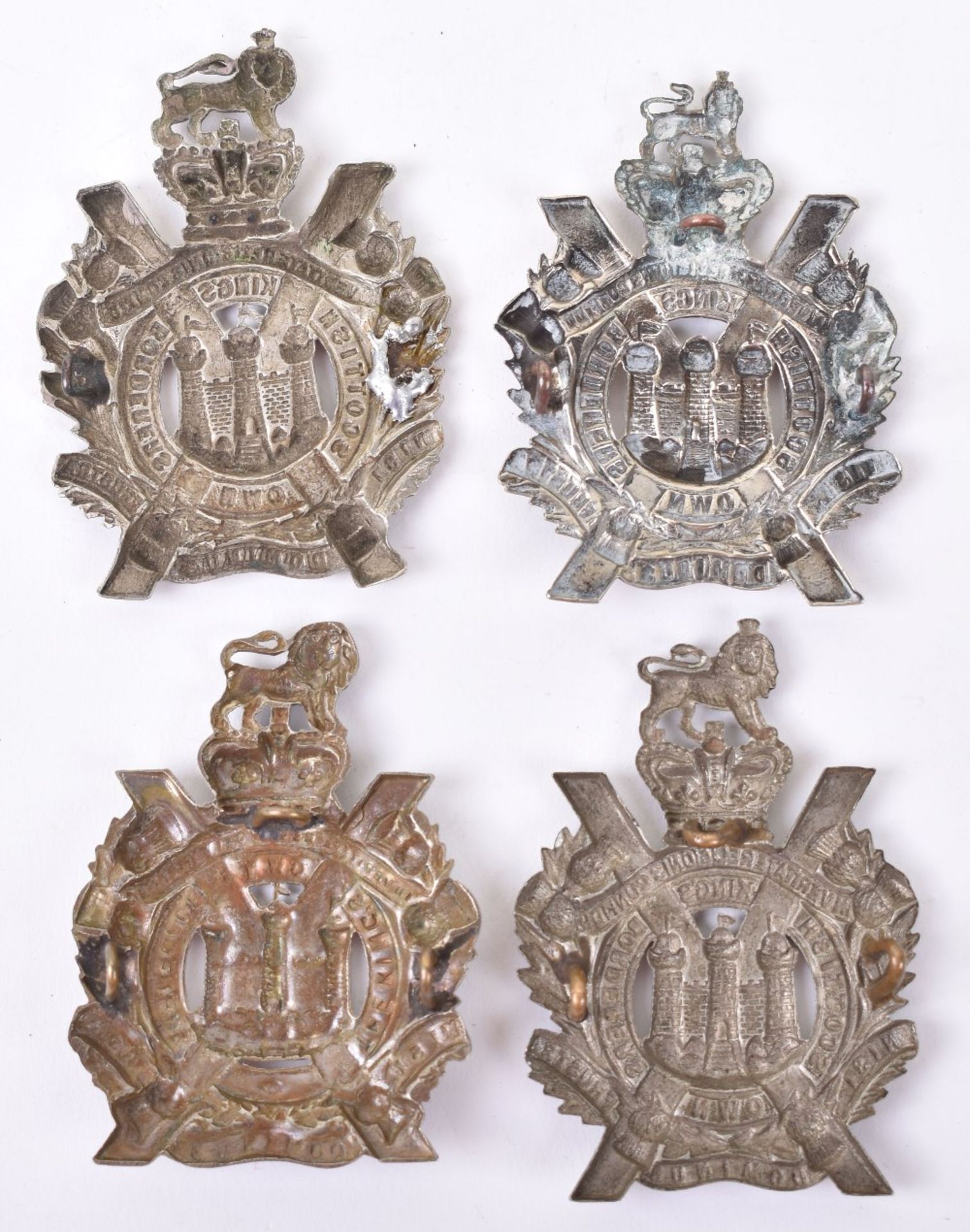 4x Victorian Kings Own Scottish Borderers Helmet Plate Centres - Image 2 of 2