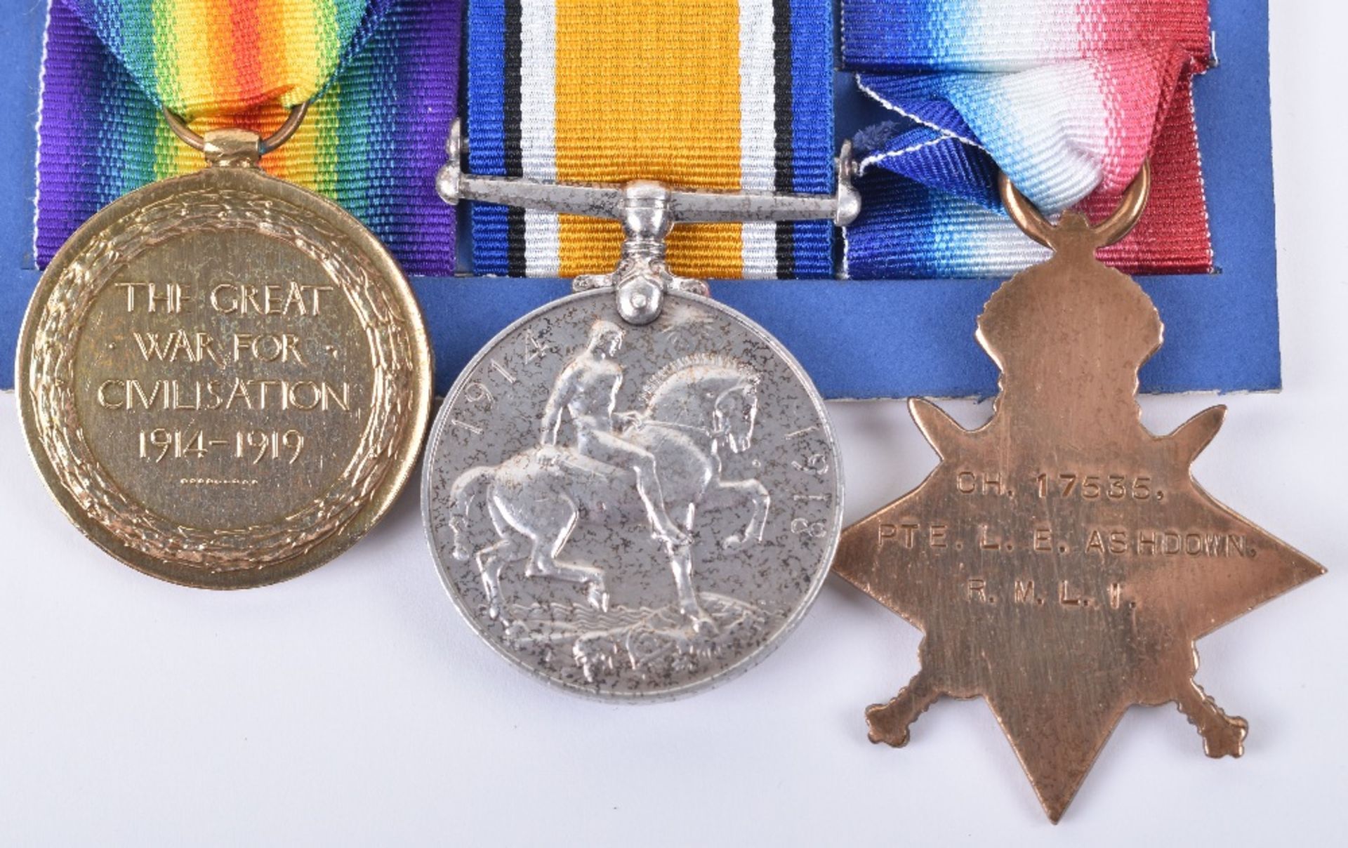 Great War 1914-15 Star Medal Trio Royal Marine Light Infantry - Image 4 of 4