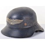 WW2 German Luftschutz Steel Helmet