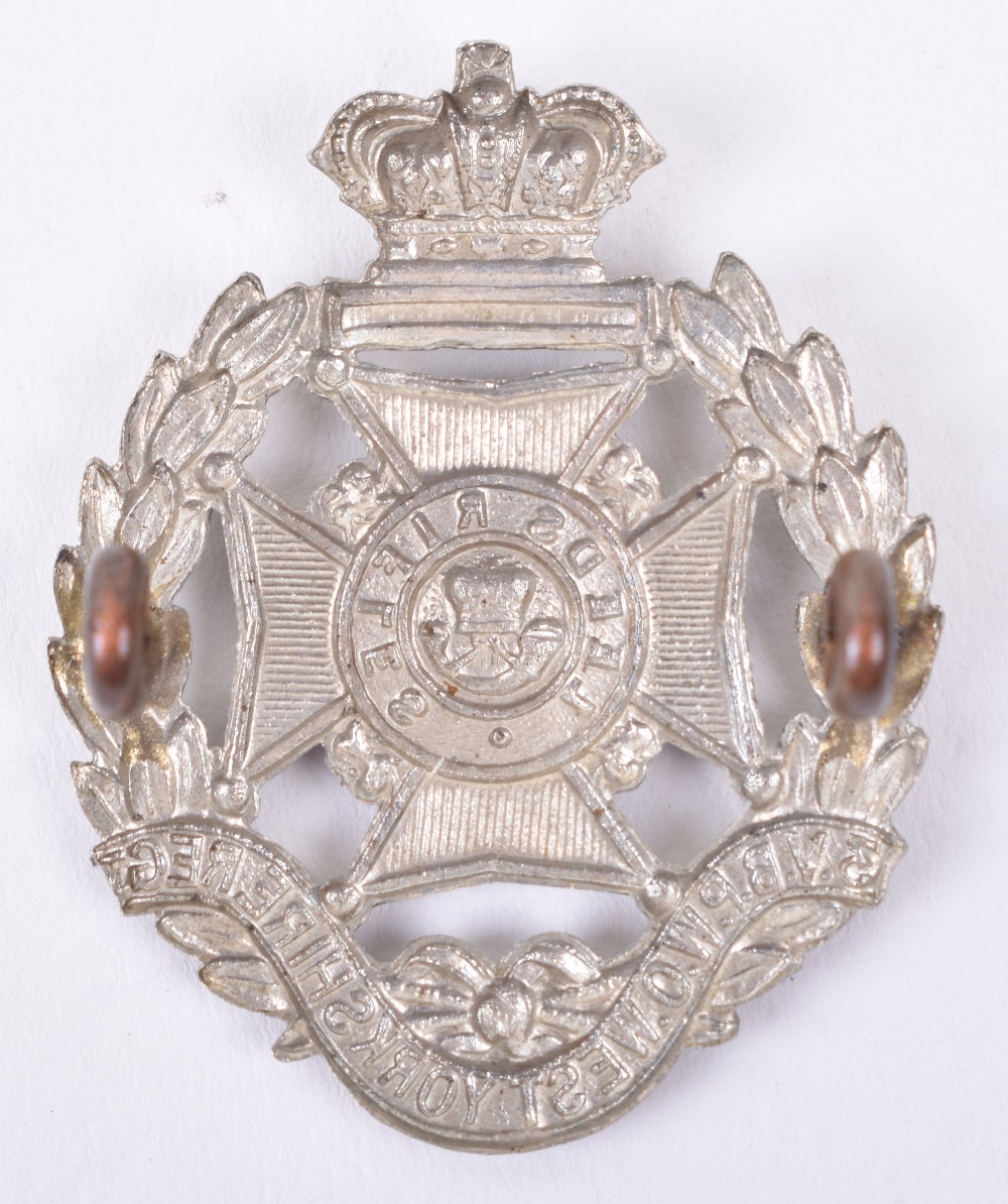 Victorian 3rd Volunteer Battalion PWO West Yorkshire Regiment Leeds Rifles Forage Cap Badge - Image 2 of 2
