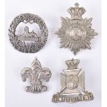 4x Volunteer Battalion Cap Badges