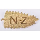 Boer War Kings Colonials New Zealand Contingent Slouch Hat Badge