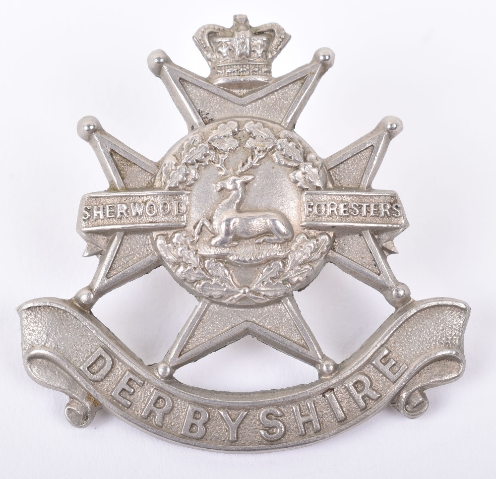 Victorian Derbyshire Regiment Volunteers Cap Badge