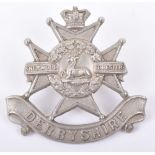 Victorian Derbyshire Regiment Volunteers Cap Badge