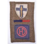 WW2 British 2nd Army Royal Artillery 51st Highland Division Battle Dress Combination Insignia