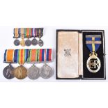 Army Emergency Reserve and WW1 Medal Group of Five