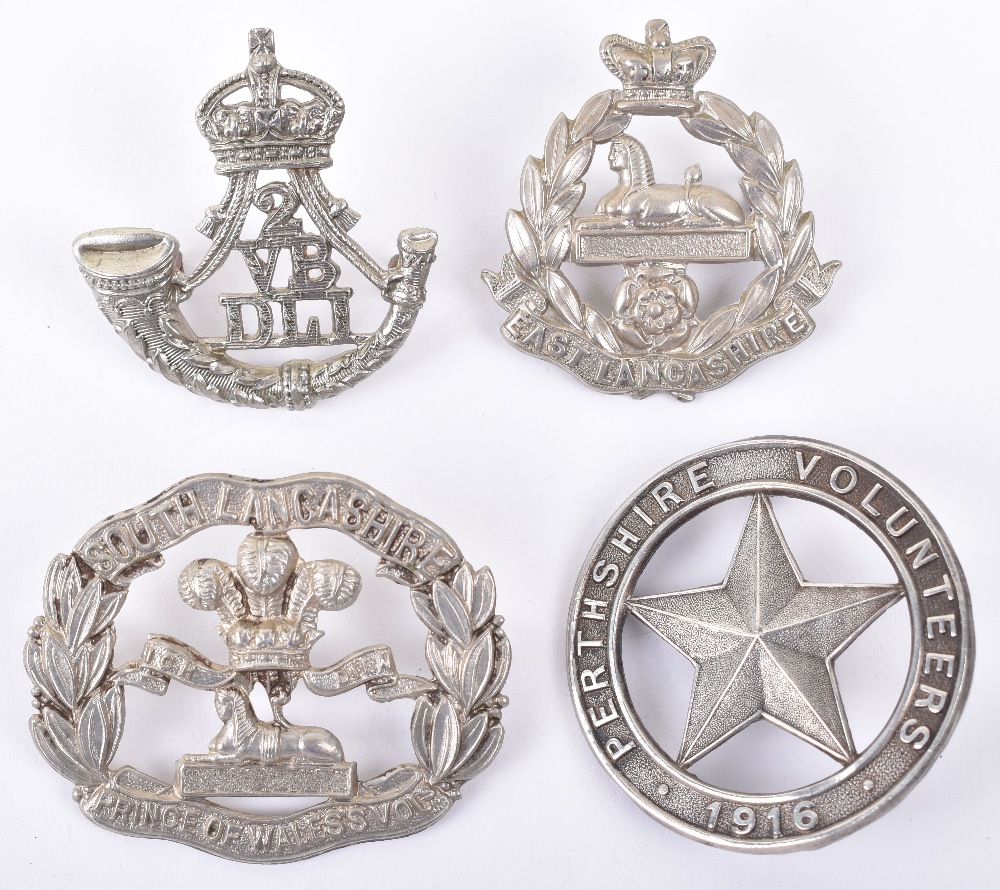 4x Volunteer Battalion Cap Badges