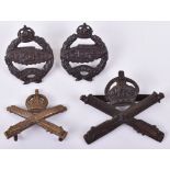 WW1 Officers Bronze Machine Gun Corps Cap Badge