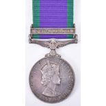 Elizabeth II General Service Medal (1962) Royal Artillery