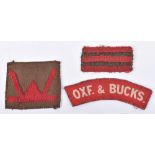Uniform Removed Insignia of the 53rd Welch Division 71st Brigade 1st Battalion Ox & Bucks Light Infa