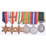 WW2 Campaign and Territorial Efficiency Medal Group of Six Royal Fusiliers