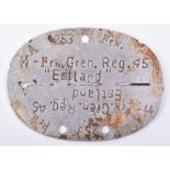 Waffen-SS Grenadier Regiment 45 “Estland” Identity Disc