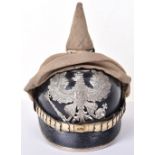 Imperial German Prussian Pioneer Officers Pickelhaube with Trench Cover