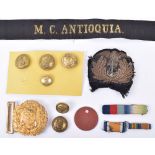 Scarce Badges and Insignia Grouping Relating to a Royal Naval Officer Serving with the British Naval