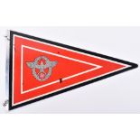 Rare Third Reich Fire Police Officers (Feuerloschpolizei) Car Pennant