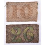 2x Cloth Battalion Numbers Worn by Officer Cadet and Training Reserve Brigades