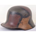 WW1 German M-17 Camouflaged Steel Combat Helmet