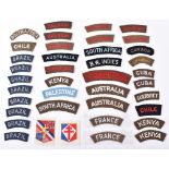 Selection of WW2 Allied Nationality Shoulder Titles