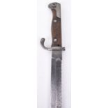 Imperial German Pioneer Battalion Marked Mauser 98/05 Bayonet with Sawback Blade