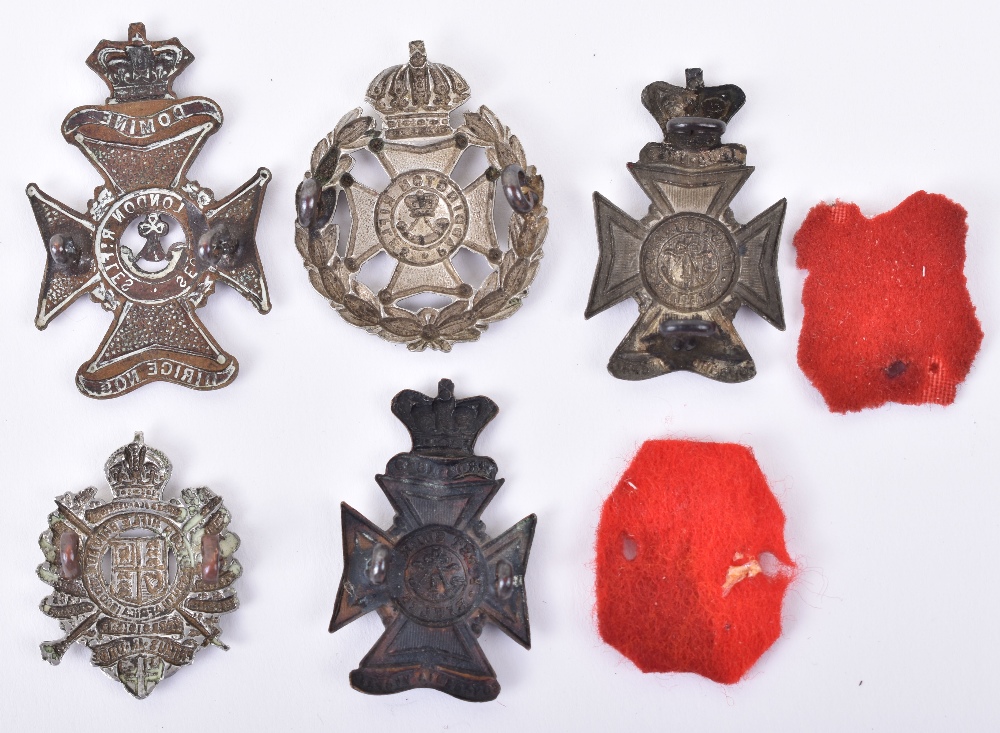 5x London Regiments Field Service Cap Badges - Image 2 of 2