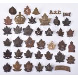 35x Canadian Expeditionary Force Collar Badges