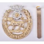 Scarce York & Lancaster Regiment Anodised Cap Badge