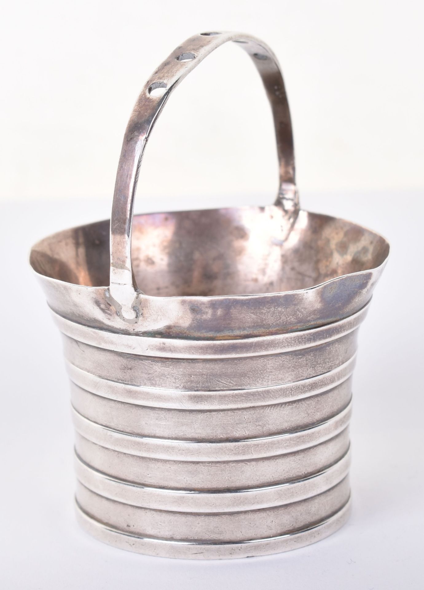 A George II silver cream pail, marked WM, London 1757 - Image 2 of 7