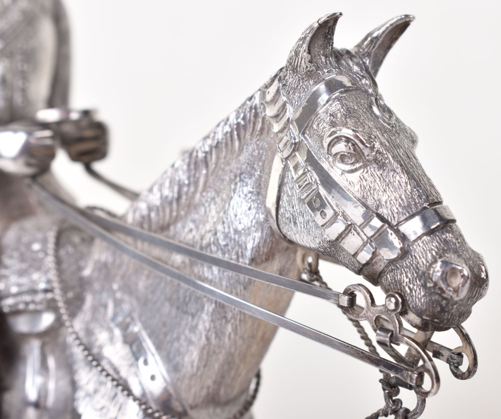 A 20th century silver model of a Royal Dragoon Guard, London 1986 - Image 4 of 7