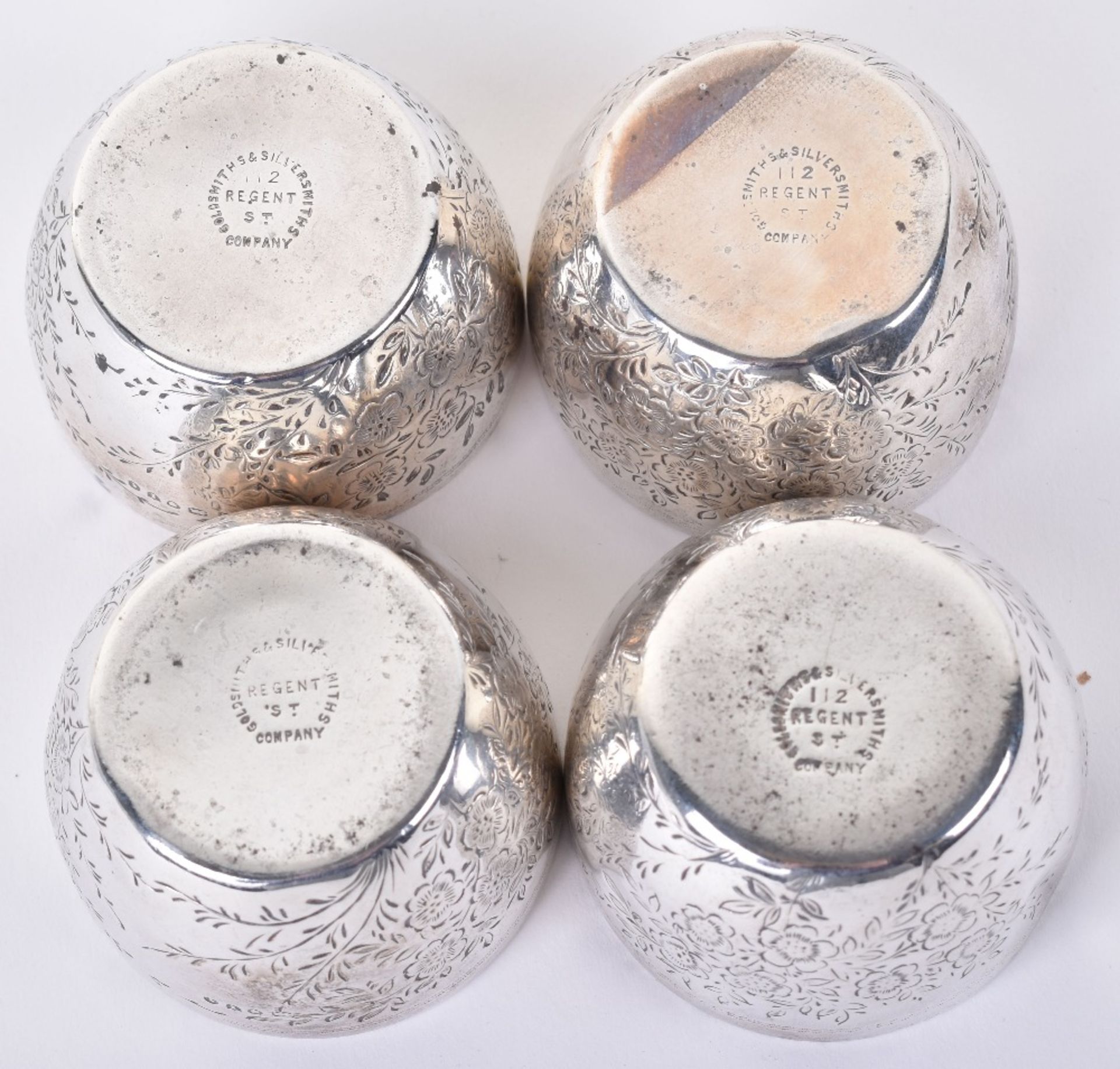 A set of four Victorian silver salts, by Goldsmiths & Silversmiths Co, London 1884 - Image 8 of 9