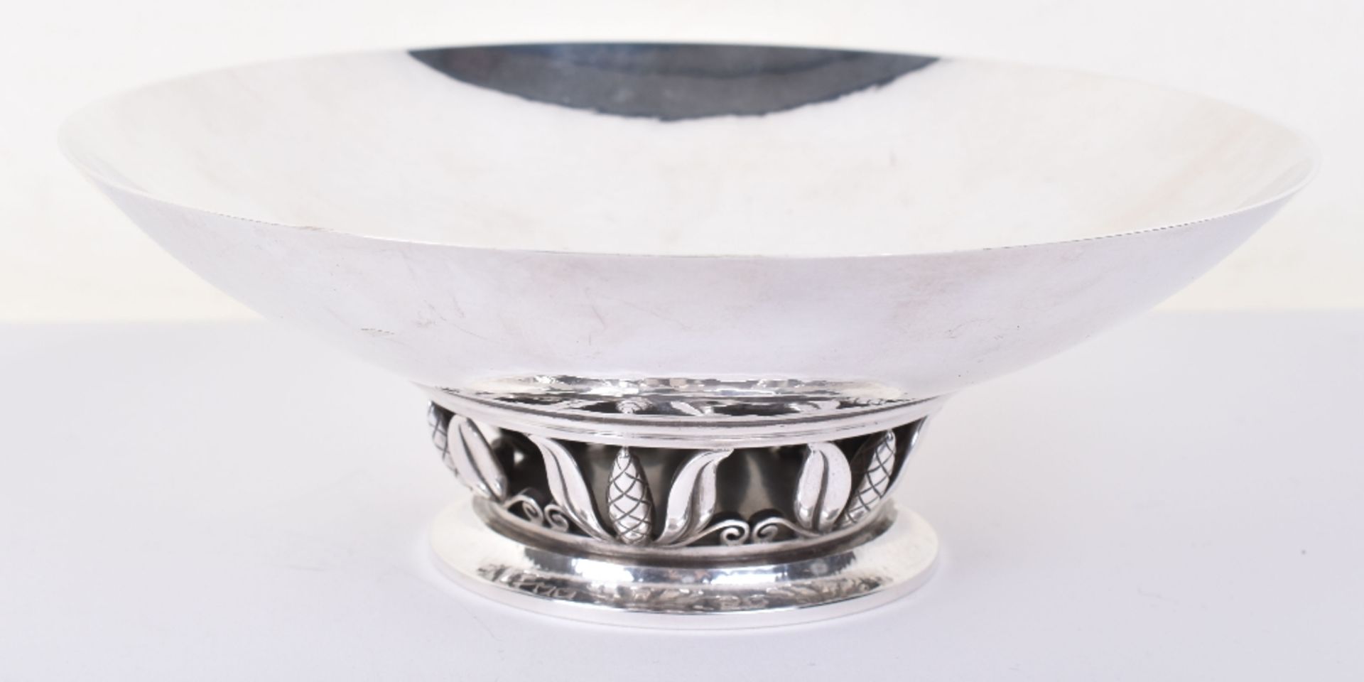 A Georg Jensen silver wheatsheaf pattern dish, 1945-1977