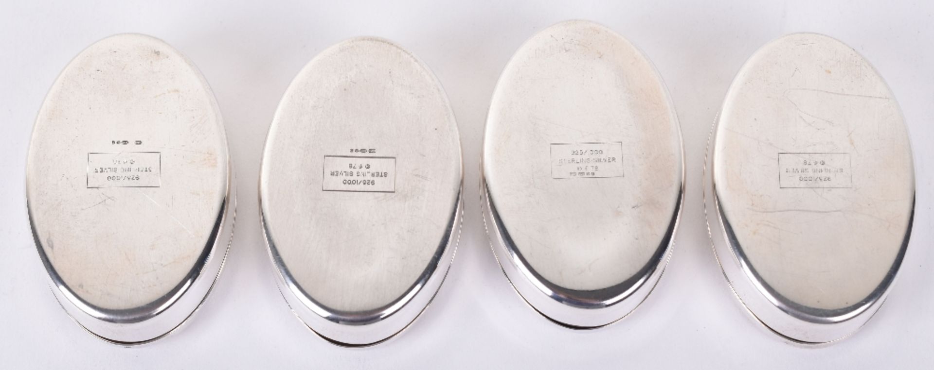 Four silver Regimental silver pill boxes, modern - Image 4 of 6