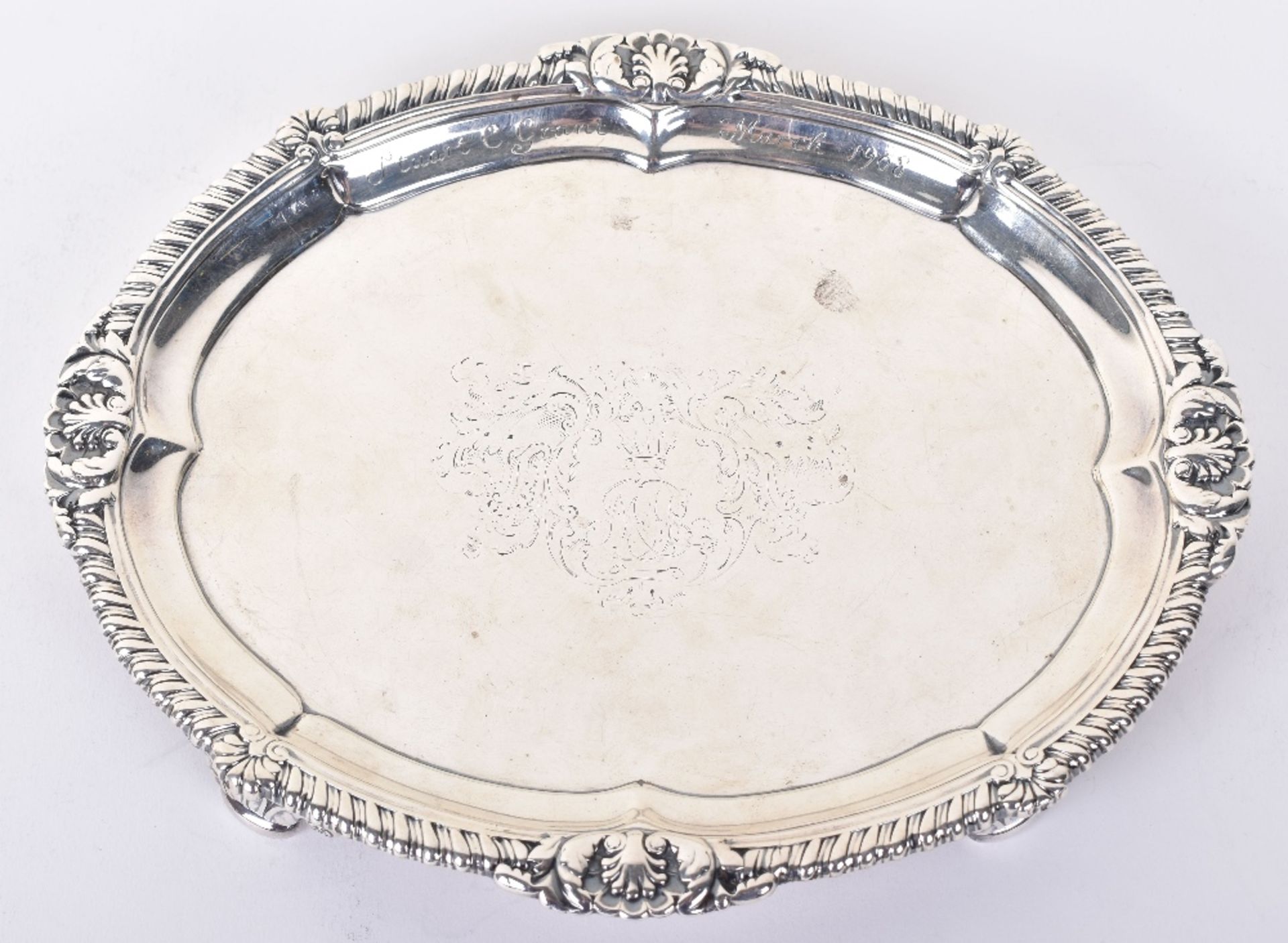 A George III silver salver, by Paul Storr, London 1813