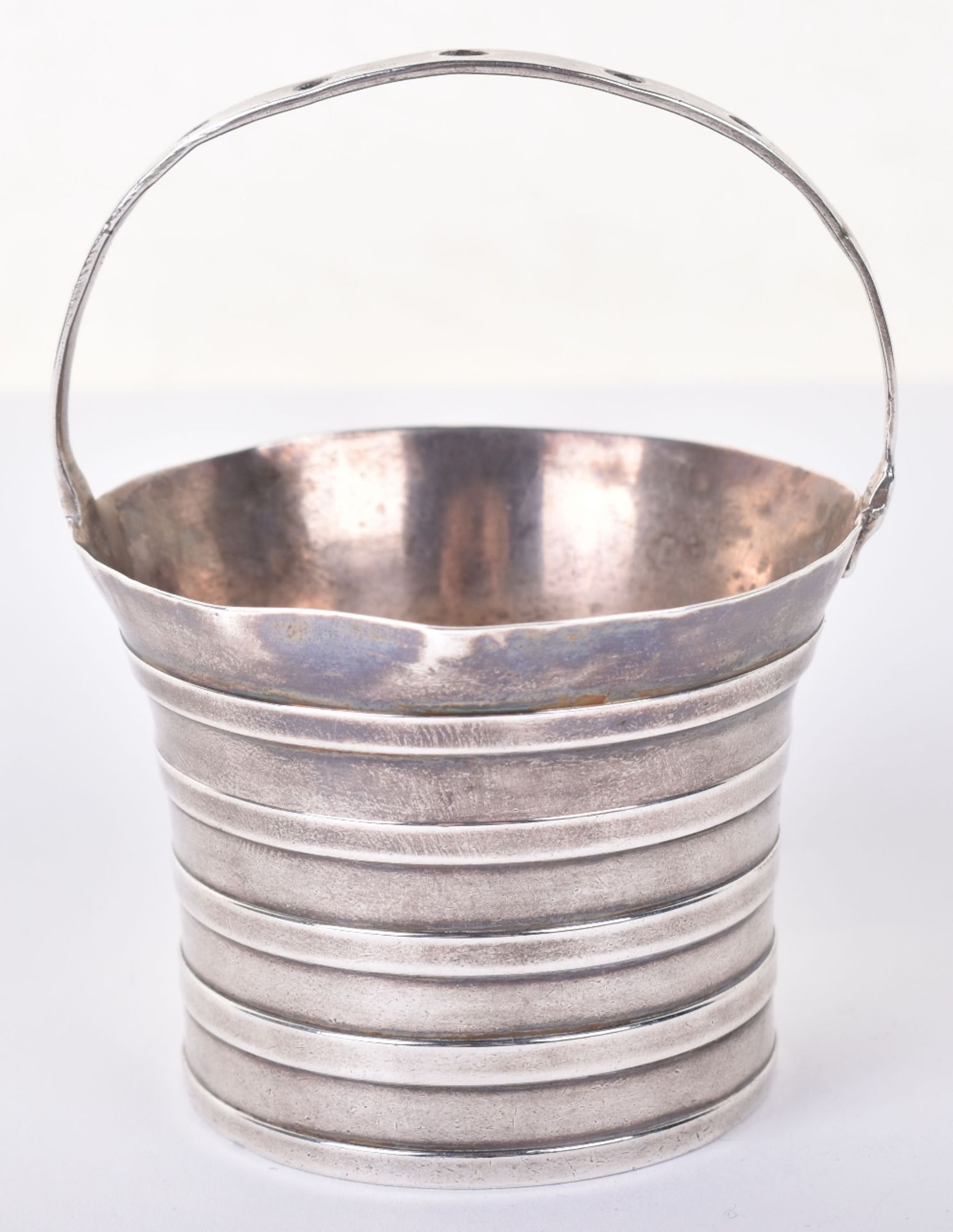 A George II silver cream pail, marked WM, London 1757