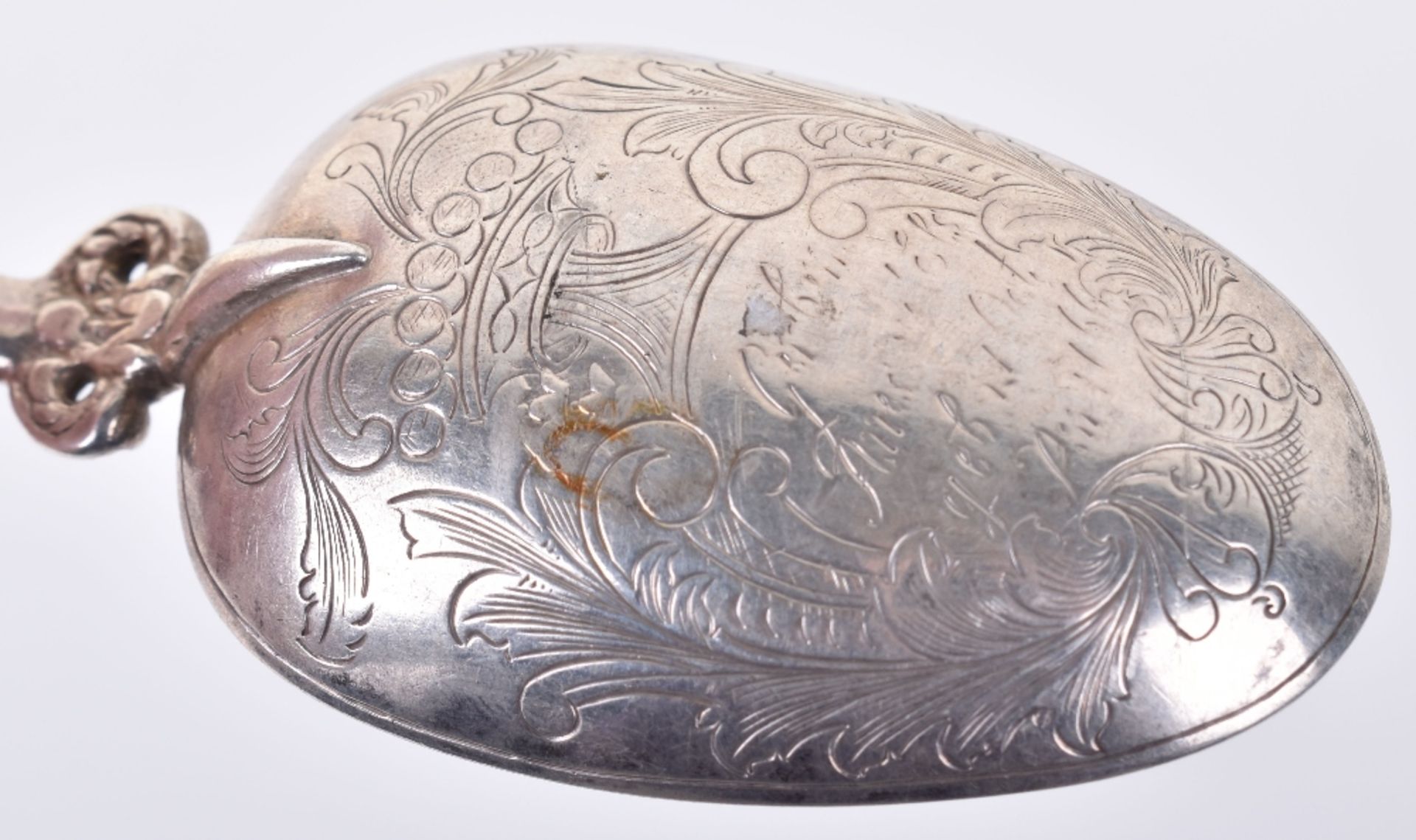 An 18th century Dutch silver spoon, marked 1766 - Image 7 of 7