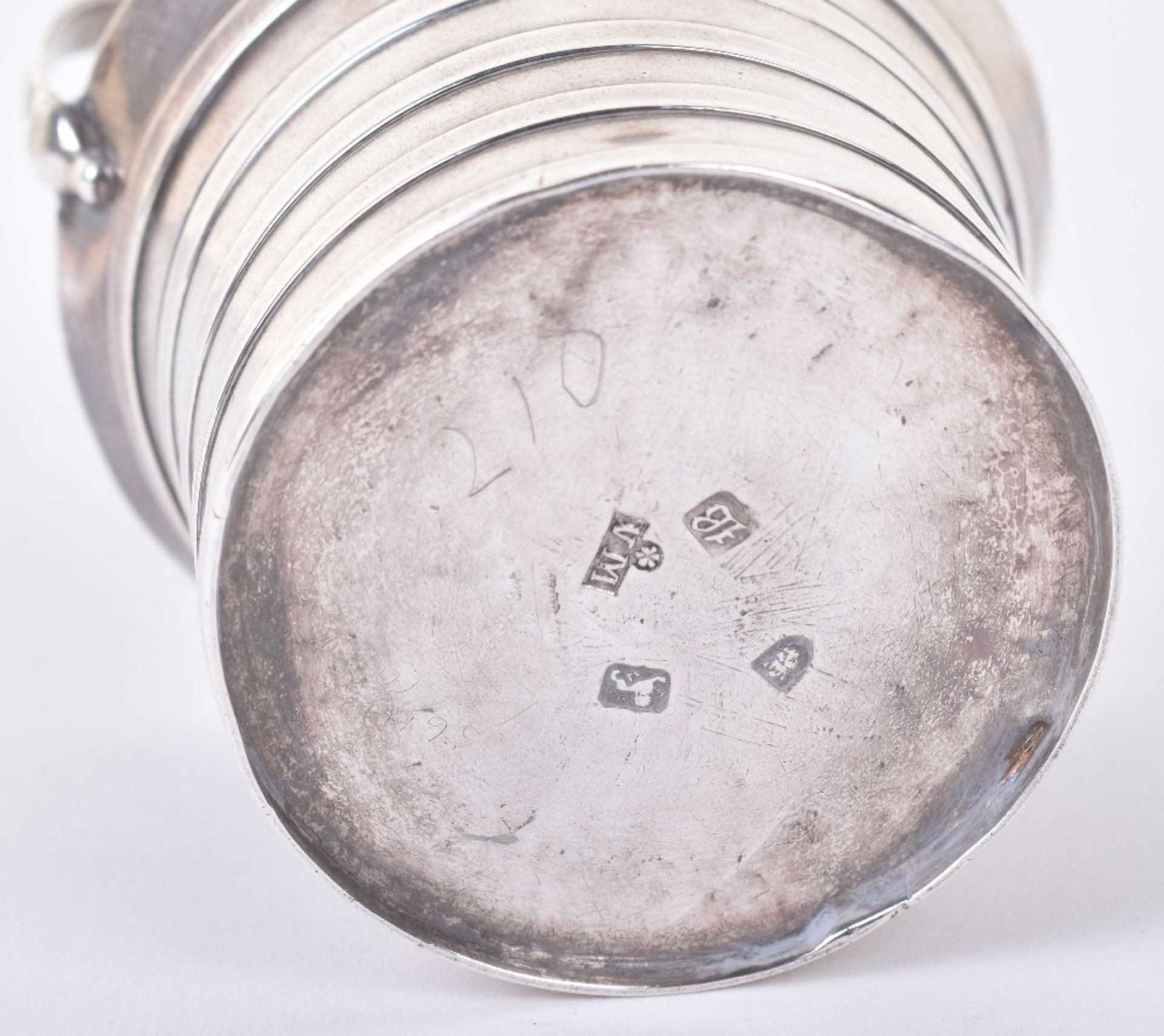 A George II silver cream pail, marked WM, London 1757 - Image 5 of 7