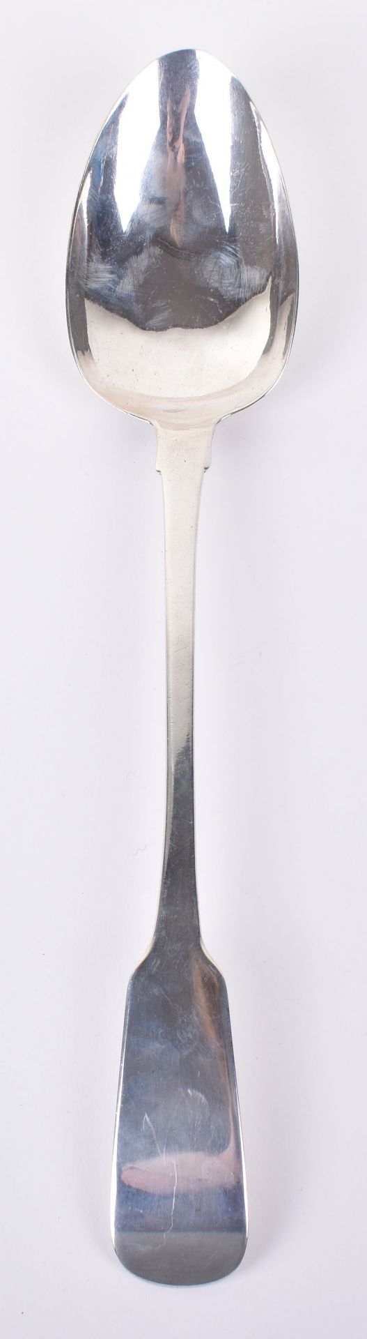 An Irish silver rat-tail pattern basting spoons, by Edward Power, Dublin 1828