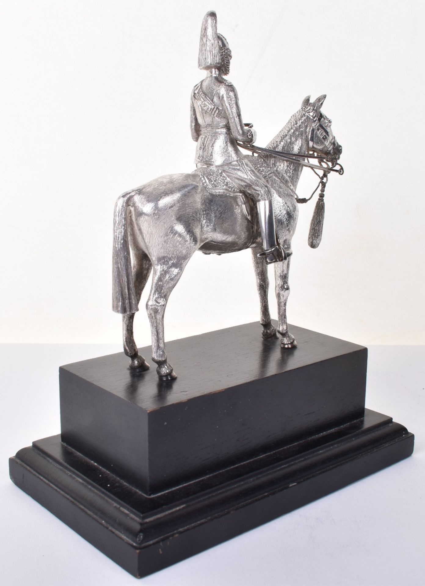 A 20th century silver model of a Royal Dragoon Guard, London 1986 - Image 6 of 7