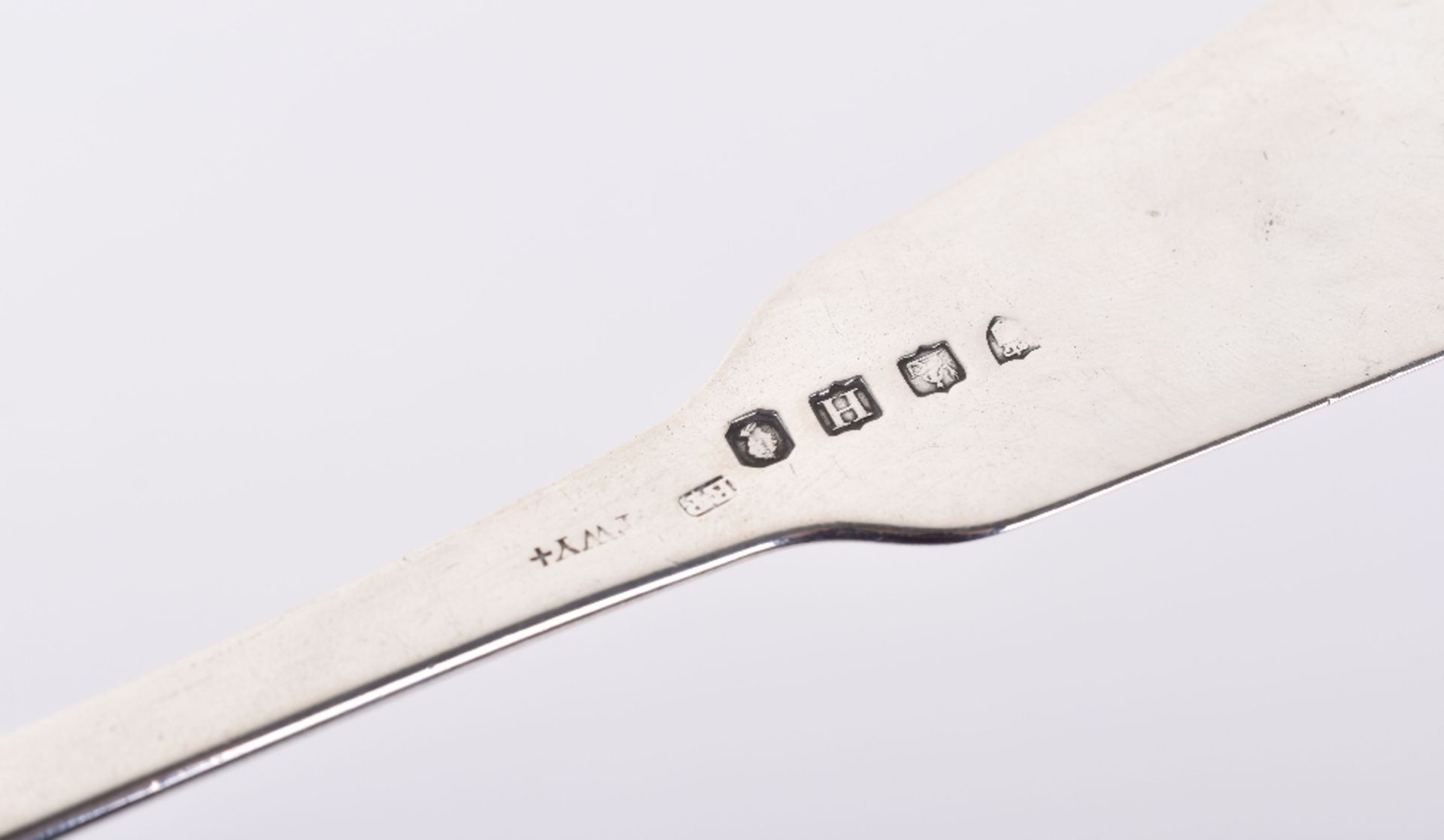 An Irish silver rat-tail pattern basting spoons, by Edward Power, Dublin 1828 - Image 3 of 5